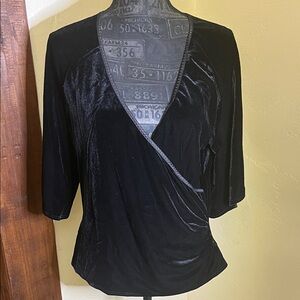 Elegant Black Wrap Top